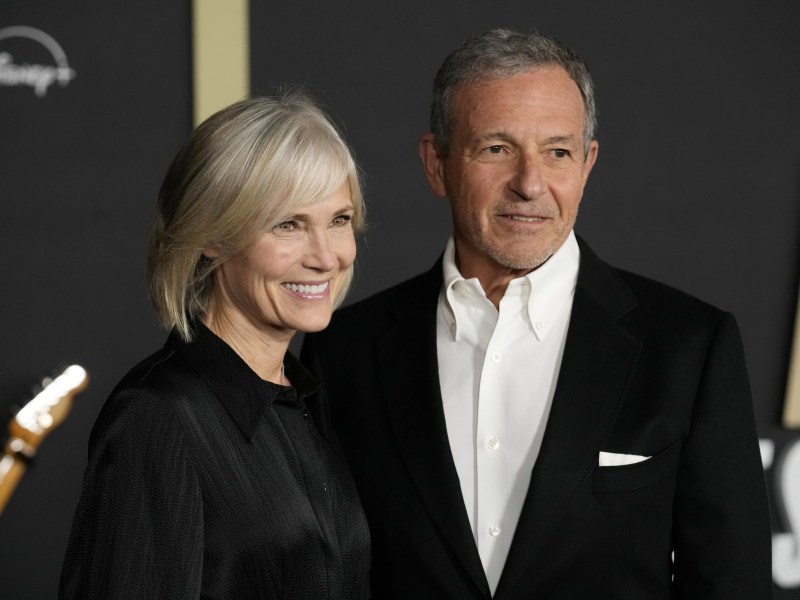 Bob Iger and WIllow Bay. The free speech "it"couple? The photo raises questions about free speech after Jimmy Kimmel being taken off the air indefinitely.