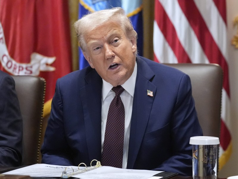 Donald Trump is using law enforcement for revenge. Here, he speaks during a cabinet meeting, Tuesday, Aug. 26, 2025, at the White House in Washington.