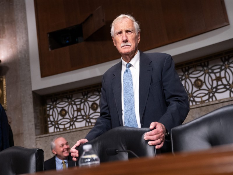 Senator Angus King, I-Maine, pictured here, joined seven Democratic senators in voting to end the shutdown—just as Trump admitted it was hurting Republicans.