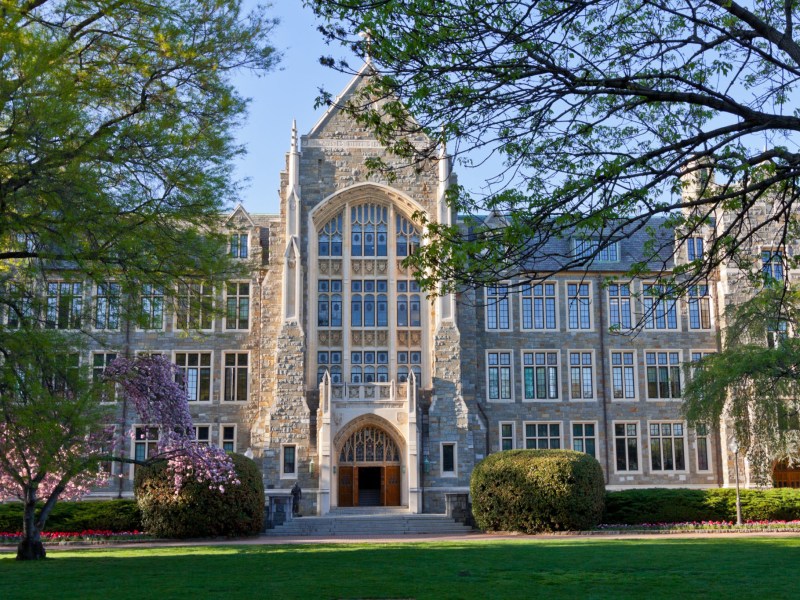 Front view of the Georgetown University in Washington