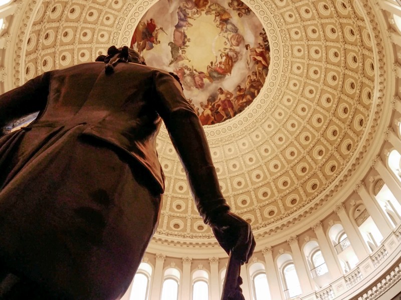 U.S. Capitol Building Rotunda George Washington in Washington, DC